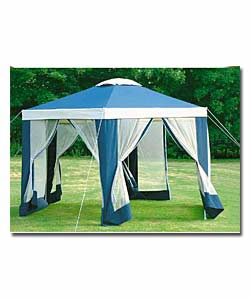 Hexagonal Gazebo with Mesh Panels