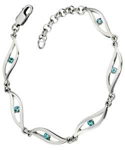 Silver Sterling Blue Bangle