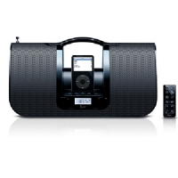 img alt= i-Luv Black Portable Audio System for iPod  src=http://img.