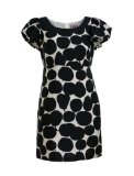 Juicy Couture - Fruity Angel silk dress with an all over Juicy Pear and Apple print, gathered capped