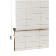 Unbranded Jute Check Roman Blind, Natural 60cm