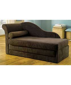 Great looking yet simple, this compact foam fold-out sofabed, complete with accent cushion, is ideal