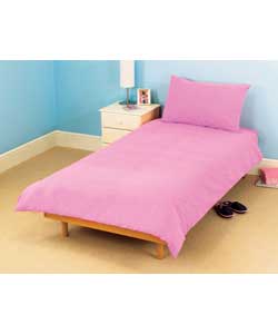 Includes flat sheet, fitted sheet and 1 pillowcase