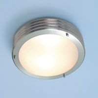 Labyrinth 2 Light Flush Ceiling Light Satin Chrome Finish