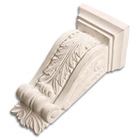 Large Leaf Corbel White