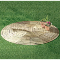 Large Wooden Patio Decking Circle Kit