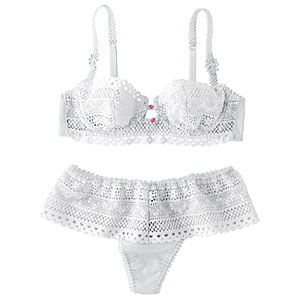 Lejaby Underwired Half Cup Bra- White- 34B