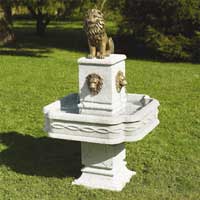 Lion Pedestal Water Feature