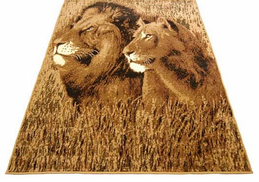 Lion Scene Rug - 80 x 150cm