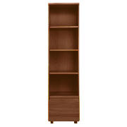 Unbranded Maddox 1 Drawer Single Bookcase, Walnut