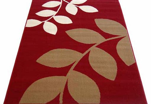 Fantastic value leaf design rug. woven in a durable polypropylene pile. Suitable for all areas of the home. Also suitable for surface shampoo clean. 100% polypropylene. Woven backing. Size L230. W160cm.