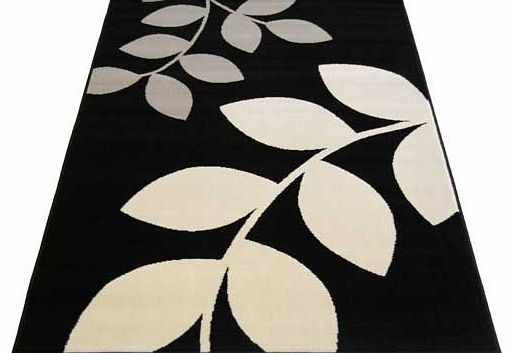 Fantastic value leaf design rug. woven in a durable polypropylene pile. Suitable for all areas of the home. Also suitable for surface shampoo clean. 100% polypropylene. Woven backing. Size L150. W80cm.