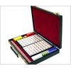 An exceptional quality set of the traditional Chinese tile game. This Mah Jong set contains 3 dice, 