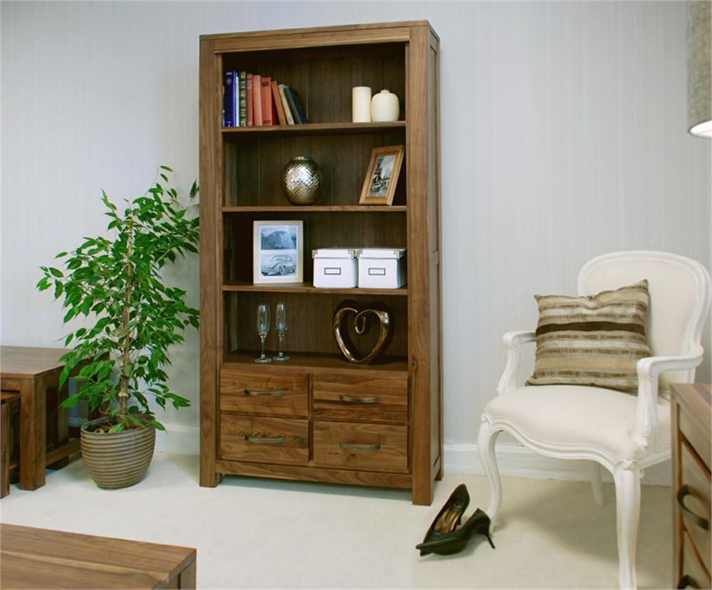 Unbranded Mayan Walnut Large 4 Drawer Bookcase