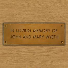 Unbranded Memorial Brass Plaque