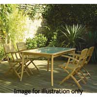 Milan Rectangular Table Teak with Glass Top