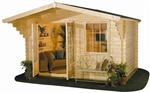 Unbranded Mokki Log Cabin: Area 11.25m2 - Natural Pine