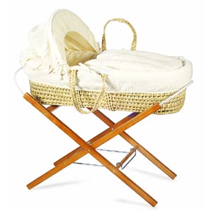 Moses Basket- Ivory Waffle