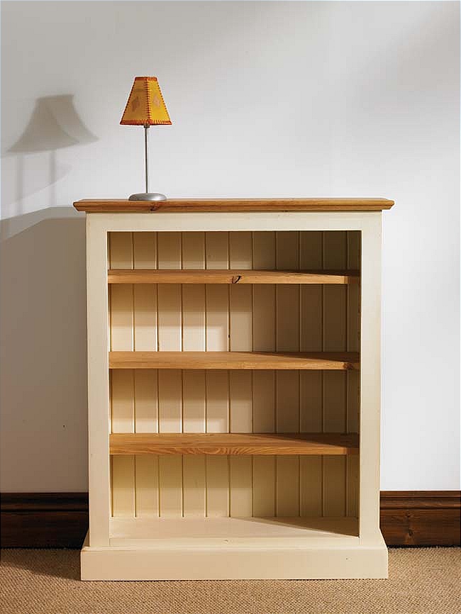 Unbranded Mottisfont Painted Medium Bookcase (Cream, Oak)