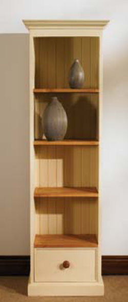 Unbranded Mottisfont Painted Slim Jim Bookcase (Cream,