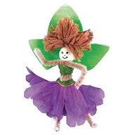 A substantial kit including lots of wooden beads  glue  colourful pipe cleaners  wool  synthetic flo