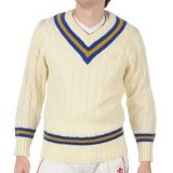 GRAY NICOLLS CRICKET SWEATERFeatures;> Comfortable long sleeve sweater> 100% acrylic (Barcode EAN = 5033576408609).