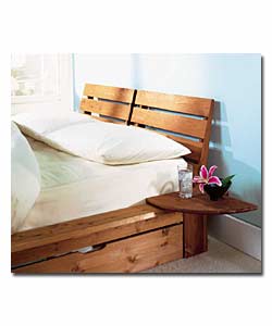 Solid pine double bed in new continental design. F