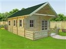 Unbranded Nottingham log house: 4,5 x 6 x 3.9m (H) - Natural pine