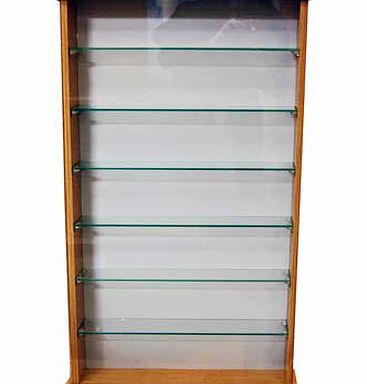 Unbranded Oak Effect 6 Glass Shelf Display Cabinet