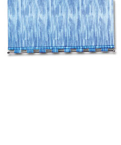 Ocean Blue Chrome Effect Cafe Pole Ready Made Roller Blind