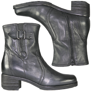 A classic Ankle boot from Jones Bootmaker. With elastic gusset and buckle to outer side, zip fasteni