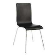 These modern stylish 4 faux leather upholstered dining chairs are designed to complement the Orso di