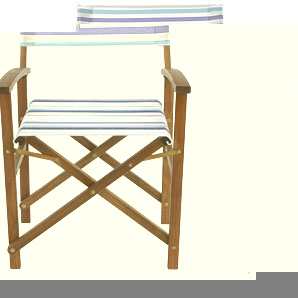 Oslo Blue Striped Directors Chair