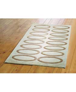 Ovals Mocha and Cream Rug