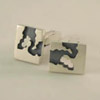 Oxidised Silver Camoflage Cufflinks