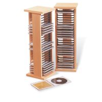 Handy pair of CD storage units. Easy home assembly. Size of each H51 x W16.5 x D16.5cm (20 x