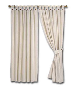 Pair of Natural Lima Ready Made Curtains (W)90- (D)90in