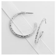 Unbranded Pave Crystal Hoops