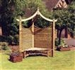 Unbranded Pergola with Pagoda Roof: Corner Pergola with Pagoda Roof - C