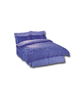 Pico Collection Double Duvet Cover Set - Blue