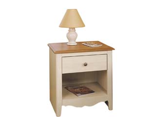 Small and easily accommodated nightstand is suitable for all sizes and styles of bedroom. Comes