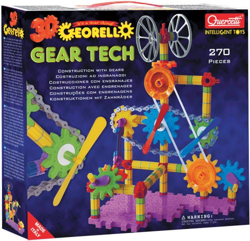 Quercetti - Georello GearTech 270 Piece, Treasure Trove toy / game