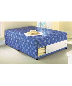 Versatile divan with end slide store. 13.5 gauge d