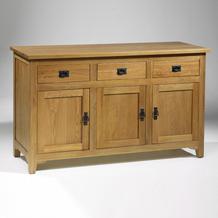 Unbranded Riverwell Oak Sideboard (Black Handles)