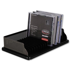 Rolodex Wood & Metal CD HolderBlack & Chrome