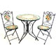 Unbranded Rose Mosaic Patio Set 68cm Diameter Table