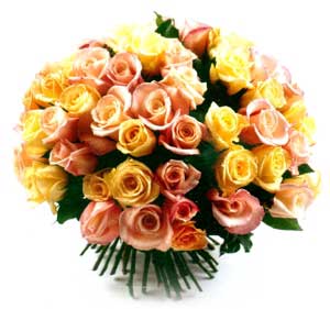 Round bouquet pastel 35 roses