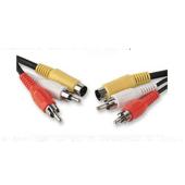 S-Video 2x Phono P-P3M RCAx2 Audio Cable