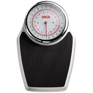 Seca mechanical bathroom scales with matt black pl