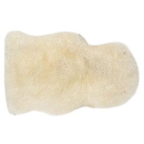 Sheepskin rug. Four star quality Australian sheepskin in black. Single size. 92cm x 76cm. Please not